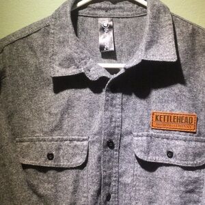 Burnside gray flannel size medium mens.